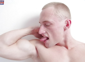 Blond twink jerking off dick by Czech Boys image 1