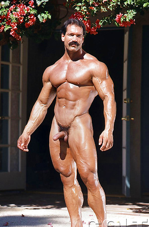 Carl Hardwick demonstrates his muscled hairy chest