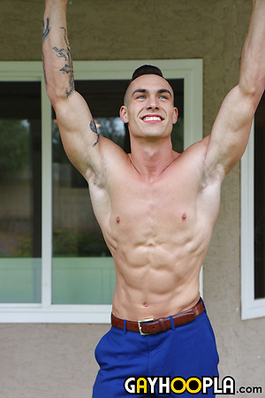 Three Piece Suit Travis Youth Jerks Off by Gayhoopla image 5