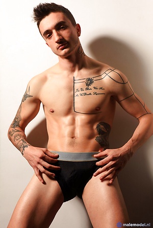 Argyrios greek visiting amsterdam posing nude by Male Model image 1