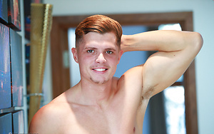 Logan Shows off his Muscular & Tall Body & Wanks his Big Uncut Cock to a Big Squirting Climax! by English Lads image 12