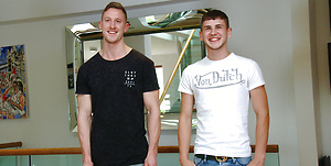 Straight Muscular Hunk Noah gets Wanked & Sucked by Naughty Dominic & Both Shoot Buckets! by English Lads image 1