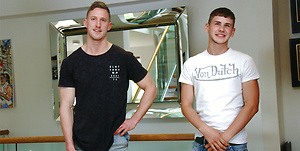 Straight Muscular Hunk Noah gets Wanked & Sucked by Naughty Dominic & Both Shoot Buckets! by English Lads image 3