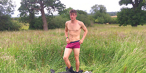 Young Naughty Pup Henry Wanks his Big Uncut Cock & Pumps his Hole with Carrots in a Field! by English Lads image 4