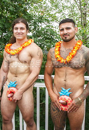 Jerking Bros! - Judah & Rigo are Back! Huge Bodybuilders Pose, Pump Iron, Show Holes, Stroke Together & Explode in Hot Duo Action!! by Island Studs image 5