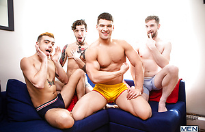 Dex Parker, Malik Delgaty, Sean Peek, Thyle Knoxx  anal fuck by Men image 3