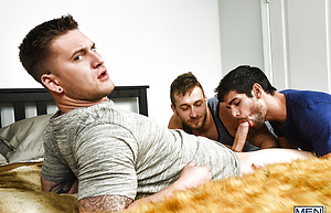 Gay friends hookup for a session of deep butt fucking without condoms by Men image 5