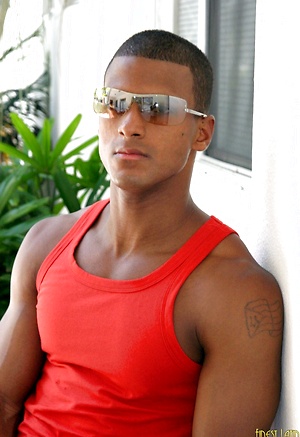 Joel - ebony latino guy jacking off his big dick by Finest Latin Men image 1