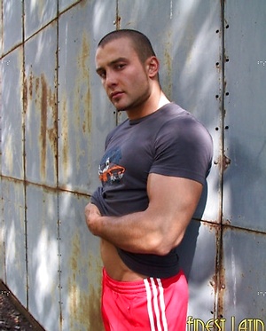 Latin stud Dominic posing outdoors by Finest Latin Men image 2