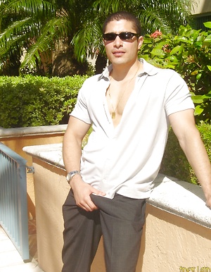 Beefy Gabriel posing outdoors by Finest Latin Men image 3