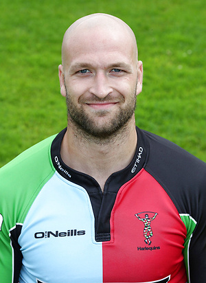 Harlequins rugby star George Robson with his cock and balls peeking out during a scrum!