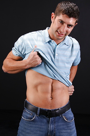 Chaz Riley strokes dick by ChaosMen image 1