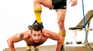 Dirk Caber force Dean Monroe to suck his cock by Bound Jocks image 9
