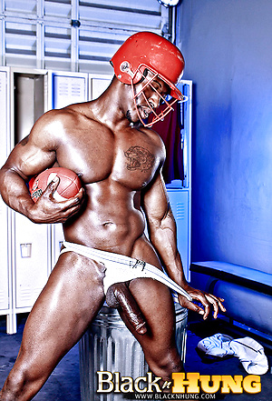 Ebony athlet getting horny at the Locker Room by BlackNHung image 10