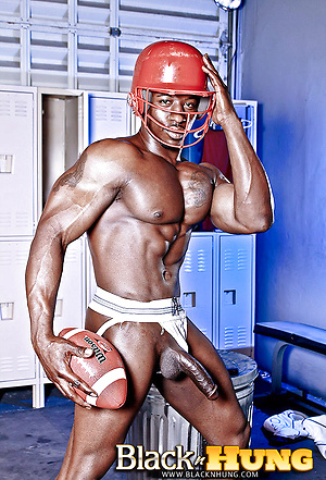 Ebony athlet getting horny at the Locker Room by BlackNHung image 13