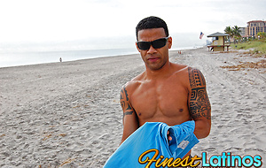 Marcos at the beach by Finest Latin Men image 1
