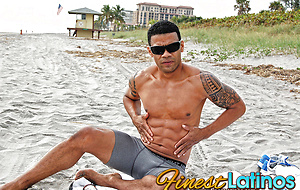 Marcos at the beach by Finest Latin Men image 5