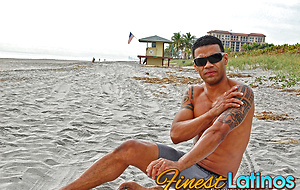 Marcos at the beach by Finest Latin Men image 6