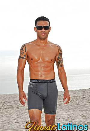 Marcos at the beach by Finest Latin Men image 7