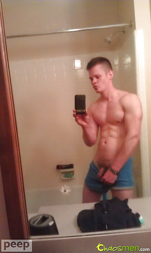 Masculed stud jacking off by ChaosMen image 5