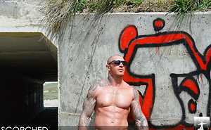 Musculled hunk gets uncut cock! by Stag Homme image 12