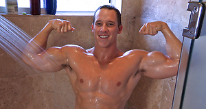 Muscular guy plays with his cock by SeanCody image 20