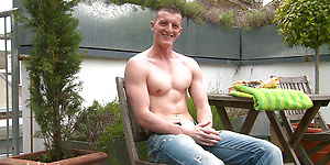 Straight Ozzie Rugby Hunk Cory Shows off his Muscular Body & Very Hard Uncut Cock!