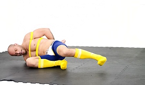 Bald muscle star Leo Forte bounded by Bound Jocks image 6