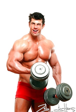 Buzz West shows his muscular body