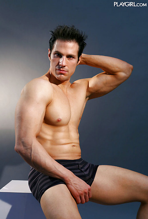 Hot muscled brunette Julian by Playgirl image 3
