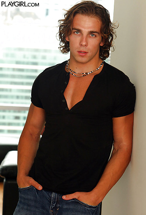 Hot curly stud naked by Playgirl image 3