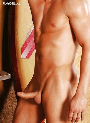 Justin takes shower by Playgirl image 9