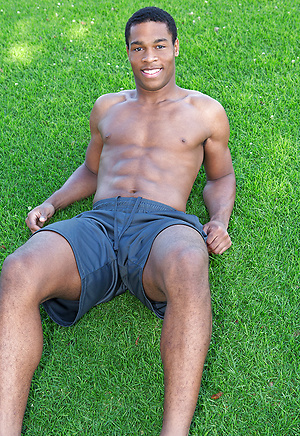 Ebony muscled athlete Clay by SeanCody image 2