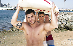 Bareback Threeway with Jayden, Brodie and Dean by SeanCody image 1