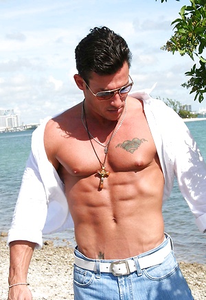 Javier Curved Dick Jerking On The Boat by ManAvenue image 1